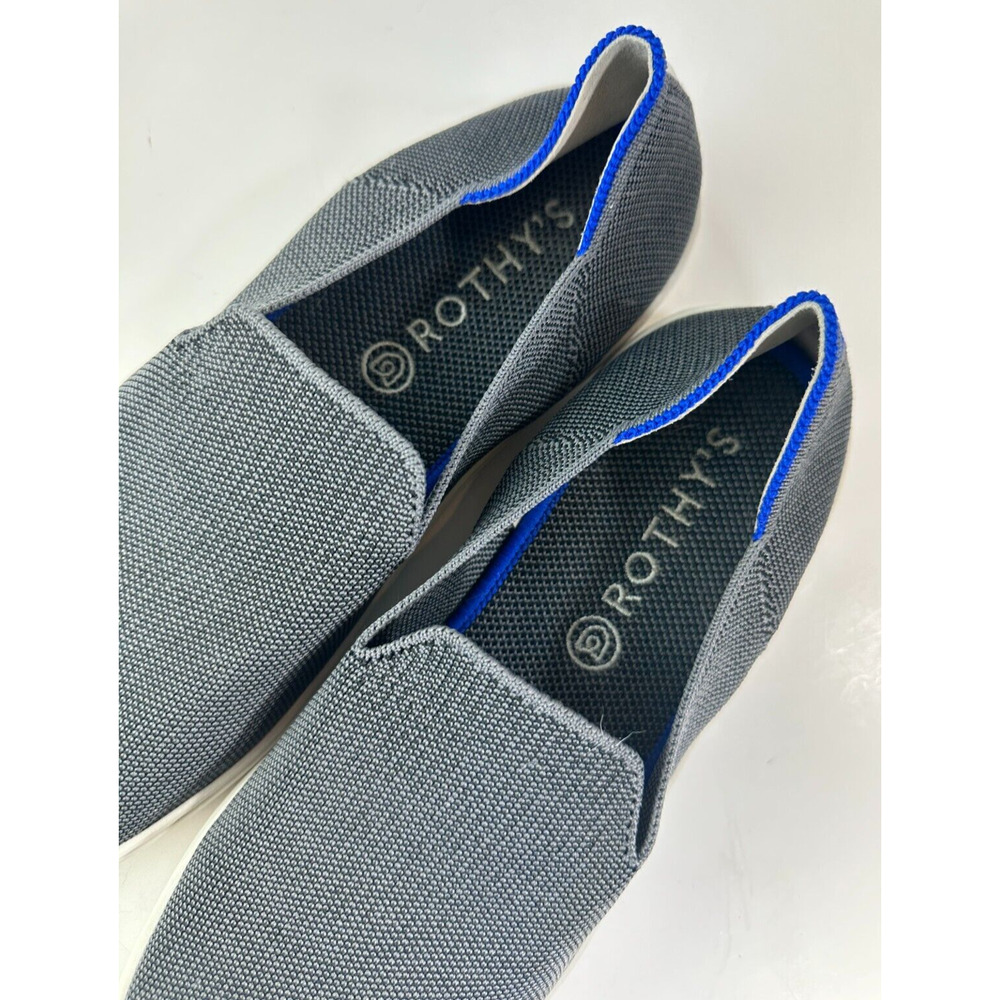 *Read* Rothy’s The Original Slip On Sneaker Steel Gray & Blue Women’s Size 9.5 - Picture 2 of 16
